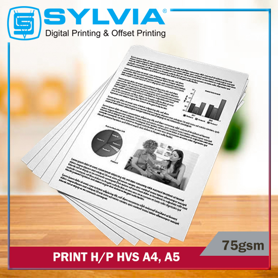 Print A5 Hitam Putih HVS 75gsm 